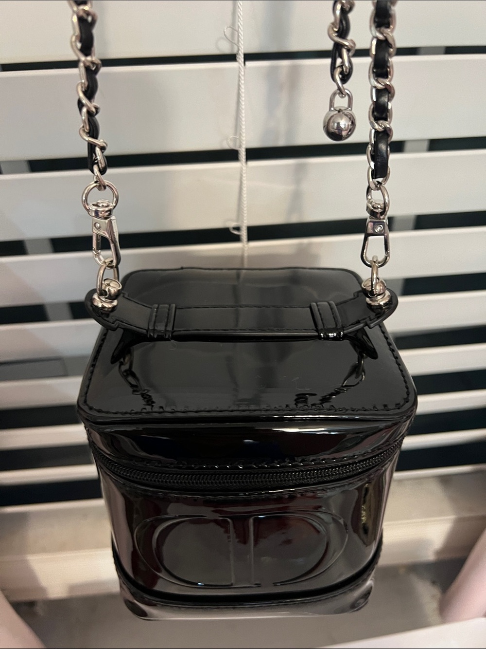Dior Black Vanity Crossbody Bag with 47 inch Adjustable Chain Strap - Picture 7 of 13